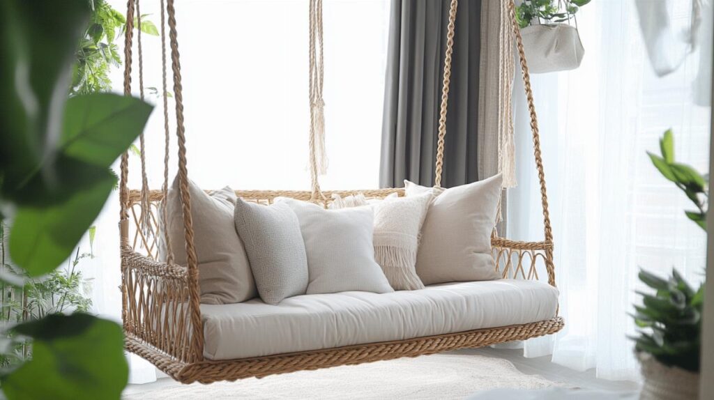 Comment une Balancoire en Rotin pour Chambre Transforme votre Espace Vert d’Interieur en Havre de Paix