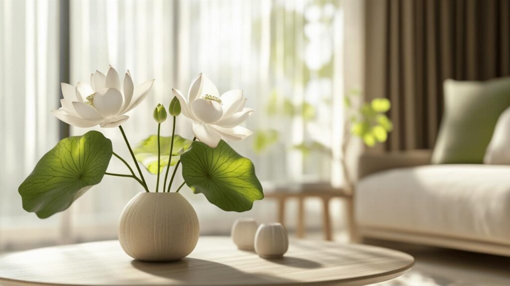 Decoration de mariage avec des fleurs de lotus : symboles d’amour et de purete